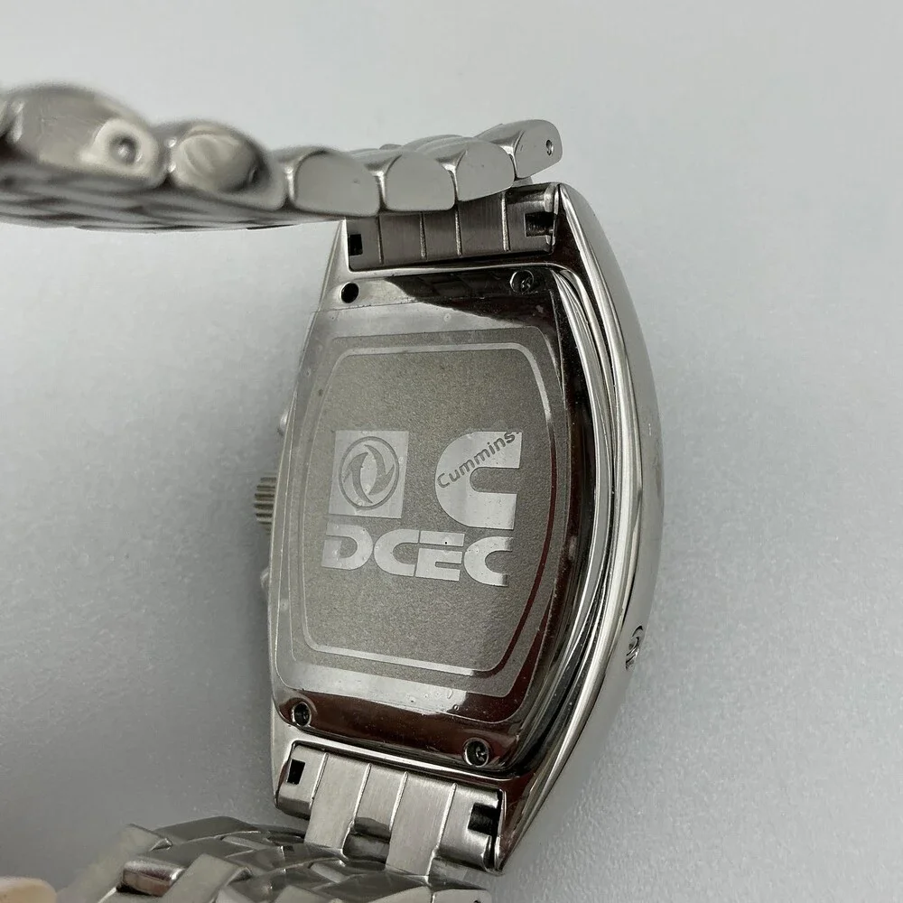 Shanghai DCEC Cummins Mens Watch 34mm Silver Tone Skeleton Dial Automatic 7.5